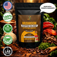 Organic Mushroom Coffee Instant Mushroom Coffee Powder Brain  Immune Boost
