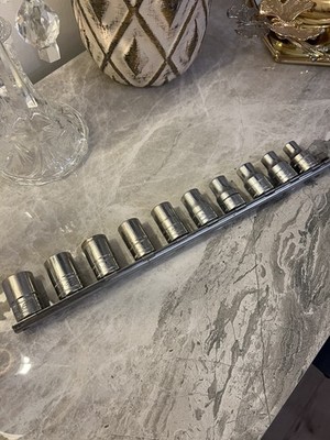 Snap On 1/2'' Flankenantrieb flach Steckschlüsselsatz 10-19 mm 6 Punkt metrisch TWM10-19