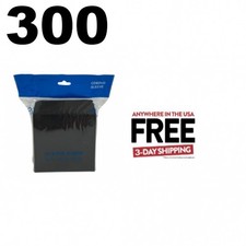 300 Black Paper CD Sleeves with Flap No Window   1-3 DAY