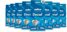 Lavazza, Caffè Decaffeinato, Ground Coffee, 8 Packs of 250 g
