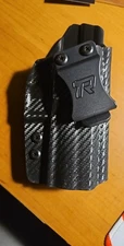 Rounded IWB Holster  Concealed Carry, Carbon Fiber Black Kydex, Optics Ready