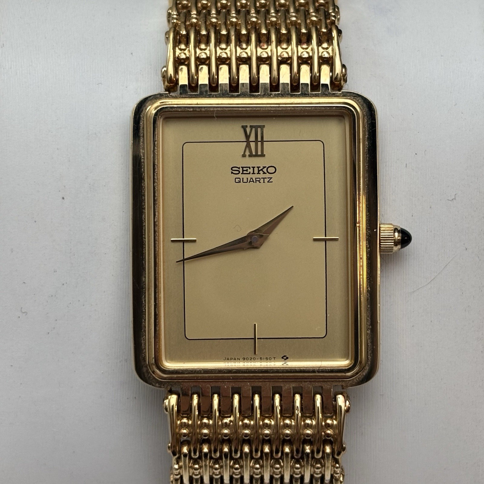 9020-5119 Vintage Rare - 1980’s Tank Tone Bat  Gold Neo New SEIKO quartz NOS - vintagewatches.pk