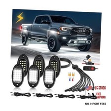 6 Pods Strobe Pure White Led Rock Lights Kit With 6 Pods White With Strobe 6 Pods Strobe Pure White Led Rock Lights Kit With 6 Pods White With Strobe