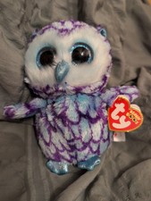Ty Beanie Boos OSCAR the Blue Owl (6 Inch) NWT