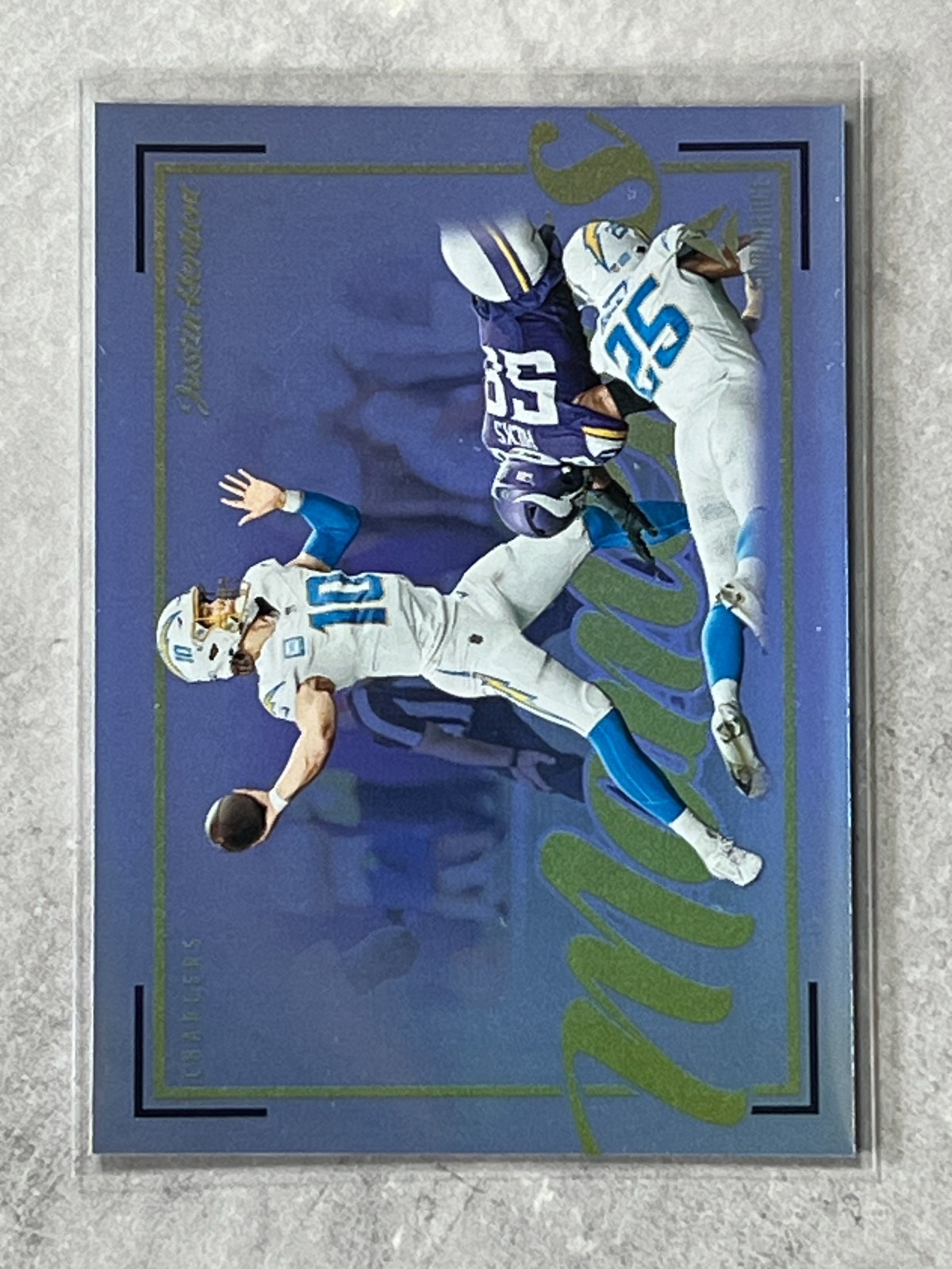 2024 Luminance Justin Herbert Moments Holofoil SSP Case Hit #M-JHT Chargers