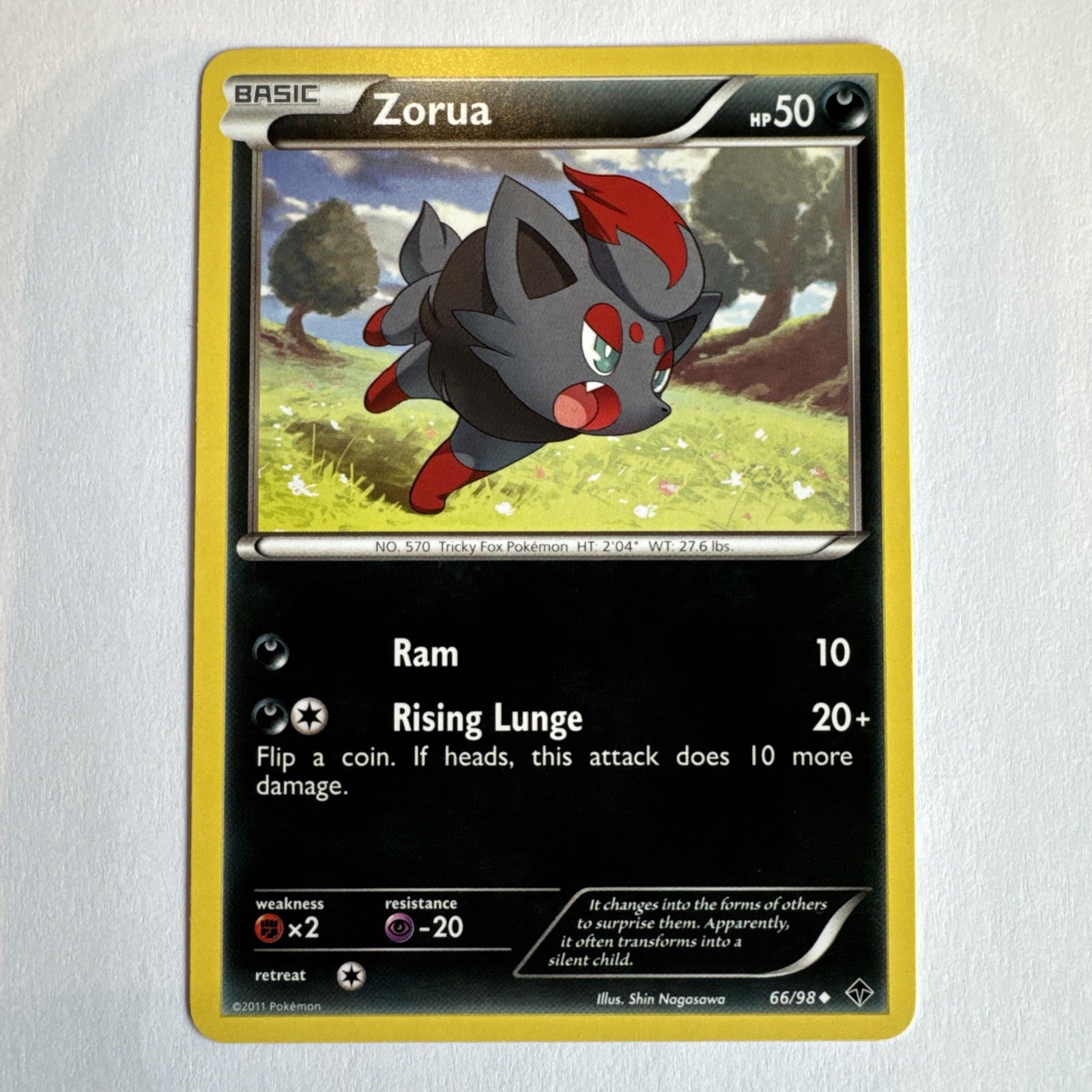 Pokémon Zorua Card 66/98