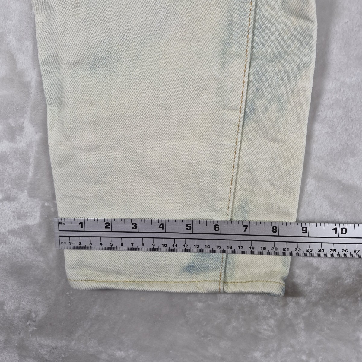 Samurai Jeans Men's 33x35 White Blue Denim Heavyweight Cotton S510XX25OZGA-25TH View 4