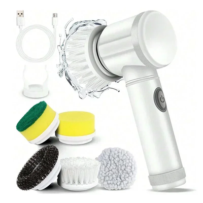 #ad Electric Spin Scrubber Power Scrubber Cordless With 5 Replaceable Cleaning Brush $21.00