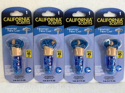 LOT OF (4) CALIFORNIA SCENTS NEWPORT NEW CAR SCENT AIR FRESHENERS MIRROR HANGING