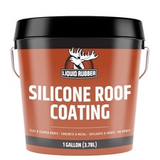 Liquid Rubber Silicone Roof Coating - UV-Reflective, No Primer Needed, One-Co...