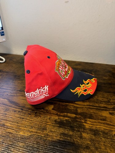 Jeff Gordon #24 2001 Winston Cup Champion Mütze Chase Authentics NASCAR Flames Y2k - Bild 3 von 5