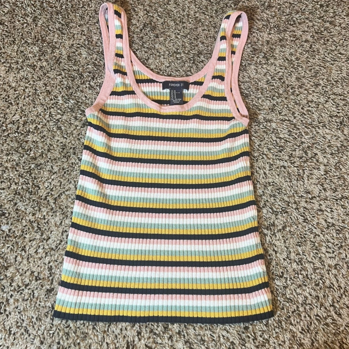 FOREVER 21 Striped Regular Size Tank Tops for Women for sale | eBay