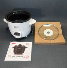 DASH 2-Cup Electric Mini Rice Cooker - 200 Watts Keeps Warm  [USED -w- BOX]