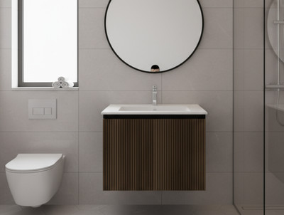 Goodyo 24 in Bathroom Vanity with Sink, Floating Wall-mount Cabinet with 2 Doors