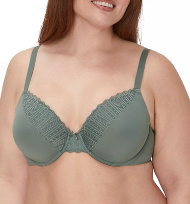MAIDENFORM Comfort Devotion Extra Coverage Lace Underwire Bra 38D Pewter 09404