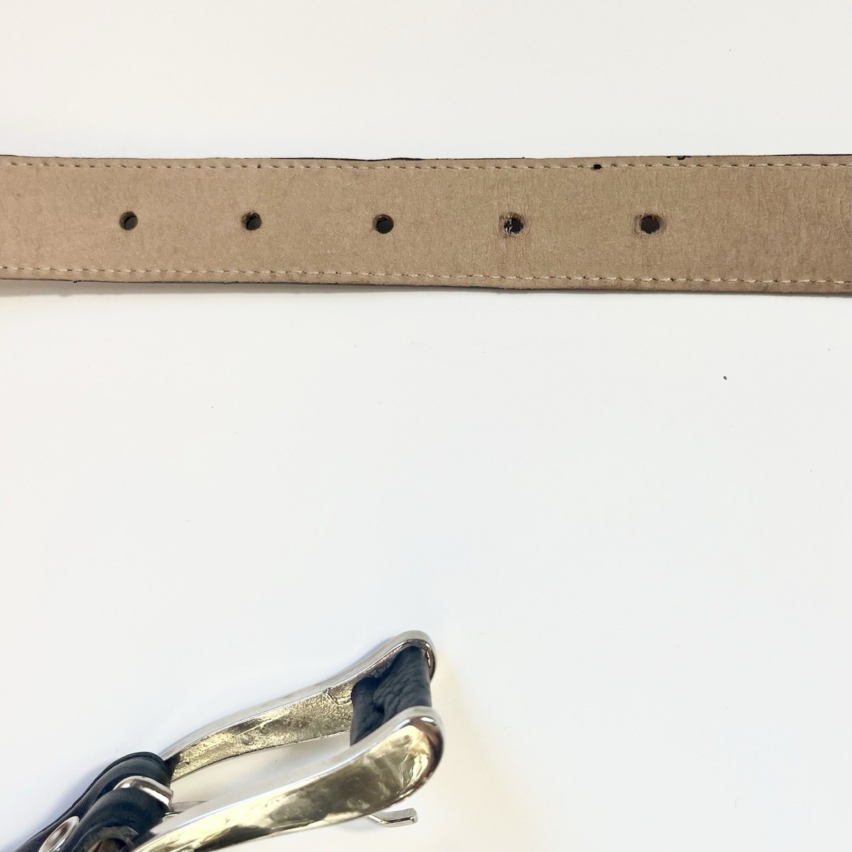 Vintage Leatherock Leather Belt Silver Buckle Western  display picture 3