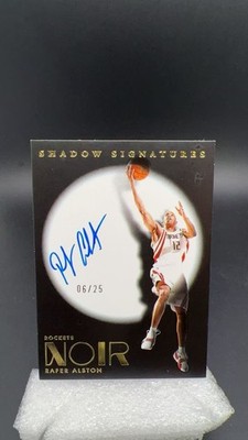 2024-25 Panini Noir Rafer Alston Shadow Signatures /25 Pistons #19630 scm