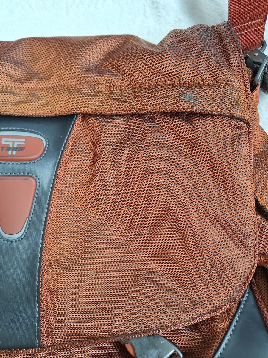 Tumi T-Tech Ballistic Nylon Expandable Messenger Bag Laptop Orange