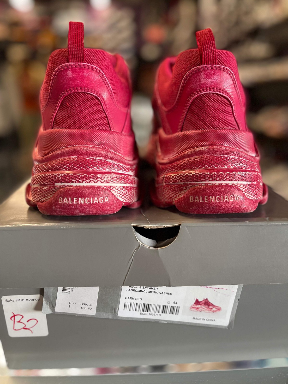 Balenciaga Triple S "Faded Washed Red" thumbnail 5
