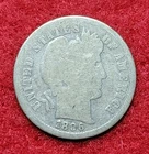 1896 Silver Barber 10c Dime Good
