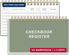 Check Registers for Personal Checkbook - A6 Blank Ledger Transaction Registers f