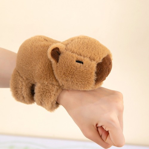 Lovely Capybara Animal Slap Snap Wrap Wristband Bracelet Plush Stuffed Animal Ka - Picture 8 of 15