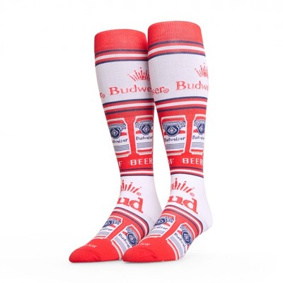 Odd Sox Budweiser  Scarlet Funny Novelty Socks Adult Medium