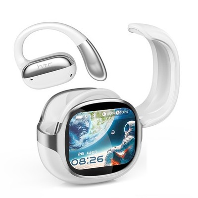 HTC NE58 Earphone Bluetooth HiFi Sound Multifunctional Screen Headset Beige