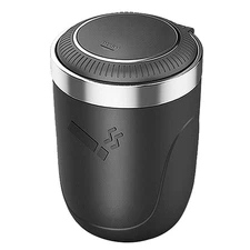 Car Ashtray with Lid Smell Proof, Car Cigarette Ashtray with Lid and Light, S