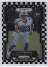 2023 Panini Prizm Rookies Black & White Checker Prizm Deuce Vaughn #324 0jk3