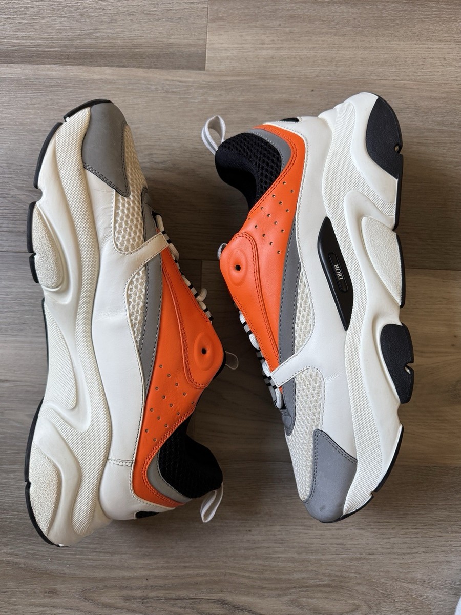 Dior B22 Orange Black White Sz 15 (48) No Box EUC Men’s Rare Retail $1,000+