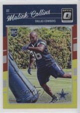 2016 Donruss Optic Rookies Red & Yellow Maliek Collins #132 fm0