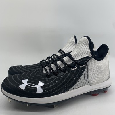 Under Armour Harper 3 Metal Baseball Cleats Black/White Men's Size 16