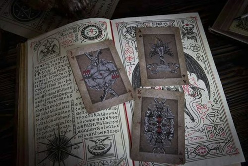 Demon Deck: Echoes of the Abyss Playing Cards- Hellfire by Noir Arts - Picture 4 of 5