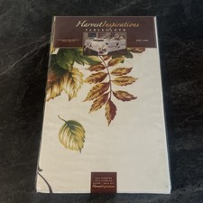 Fall Round Tablecloth 70" Round Family Friendship Traditions Thanksgiving NEW