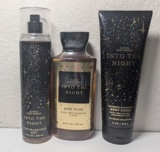Bath and Body Works INTO THE NIGHT Mist, Body Wash  Body Cream  Set of 3 