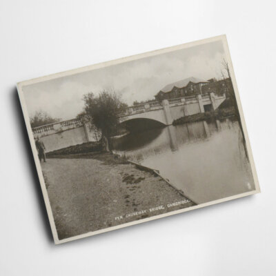 A3 DRUCK - Vintage Cambridgeshire - Fen Damm Brücke, Cambridge