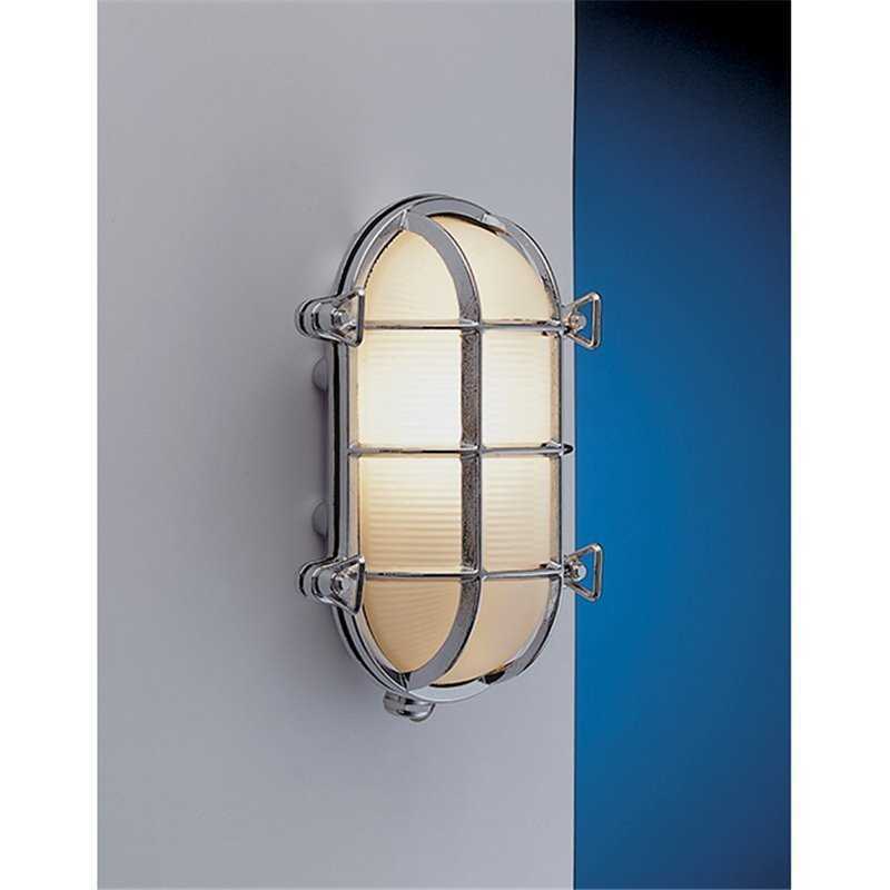 Lampada da Parete Cromo 23,5 cm - Applique Minimal in Ottone