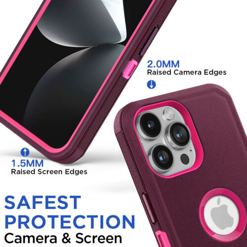 Case For iPhone 11 12 13 14 15 16 Pro Max 7 8 Plus SE XR Rugged Shockproof Cover - Picture 17 of 67