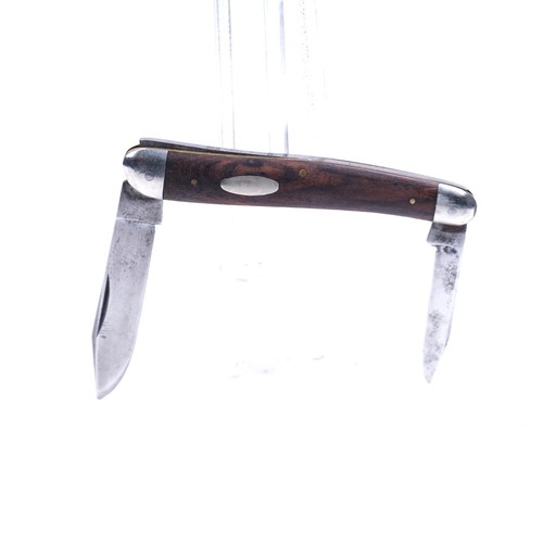 VTG ANTIQUE OLD RARE GERMAN WOODEN HANDLE 2 BLADE SMALL FOLDING POCKET PEN KNIFE