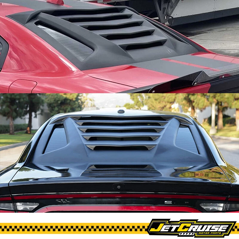 Se adapta a 11-23 Dodge Charger Ikon V2 tipo ventana trasera persiana parasol cubierta ABS Foto 2 de 4