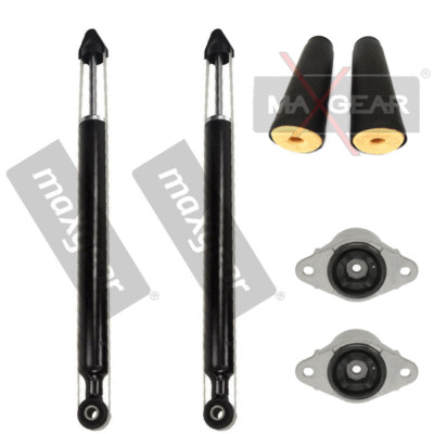 2x Stossdämpfer hinten + 2x Domlager + Schutzsatz Ford Fiesta VI Van