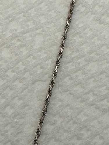 14K White Gold Rope Chain 20" Long 1.25mm Wide 3.9 Grams Certified