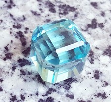 Aqua Color Topaz 43.50 Ct Certified Loose Gemstone With Free Gift