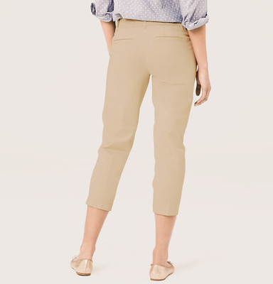 Ann Taylor LOFT Stretch Cotton Cropped Pants in Marisa Fit