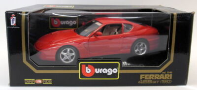 Burago 1/18 Scale Diecast 3046 Ferrari 456GT Bright Red Model Car
