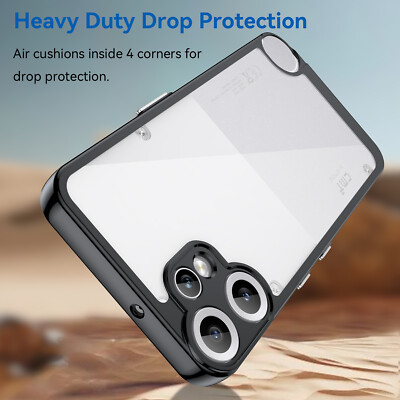 For Nothing CMF Phone 2 Pro, Shockproof Clear Crystal Hybrid Shell Cover Case