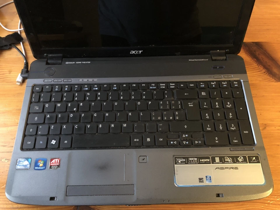 ACER ASPIRE 5738 LAPTOP Dolby Home Theater RAM 4GB HD 297 GB - Immagine 2 di 4