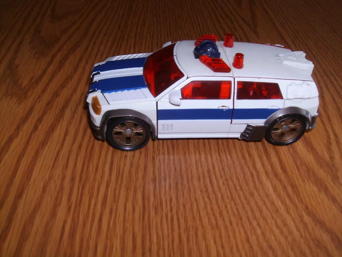 White police car sale transformer