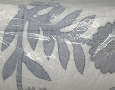 POTTERY BARN Lilo Cotton FULL/QUEEN Quilt Chambray Blue